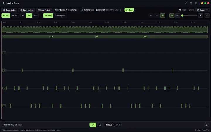 LowEnd Forge desktop software screenshot