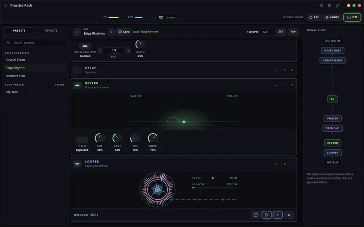Practice Rack desktop software screenshot